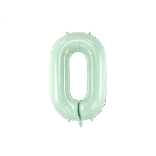 Cijferballon Lichtgroen 0 (72cm)