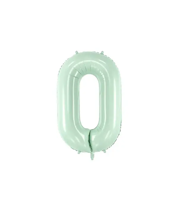 Cijferballon Lichtgroen 0 (72cm)