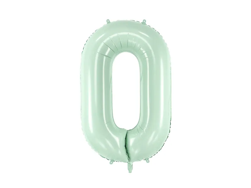 Cijferballon Lichtgroen 0 (72cm) afbeelding