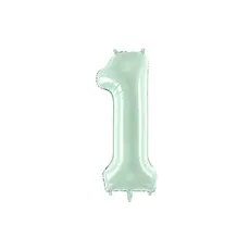 Cijferballon Lichtgroen 1 (72cm)