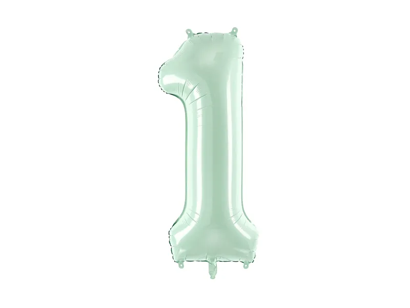 Cijferballon Lichtgroen 1 (72cm) afbeelding