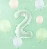 Cijferballon Lichtgroen 2 (72cm)