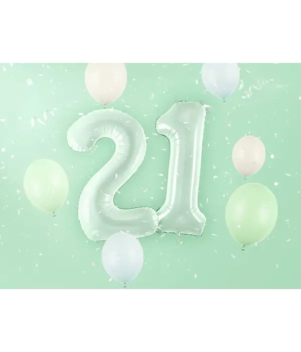 Cijferballon Lichtgroen 2 (72cm)