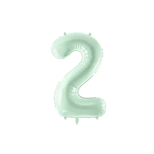 Cijferballon Lichtgroen 2 (72cm)