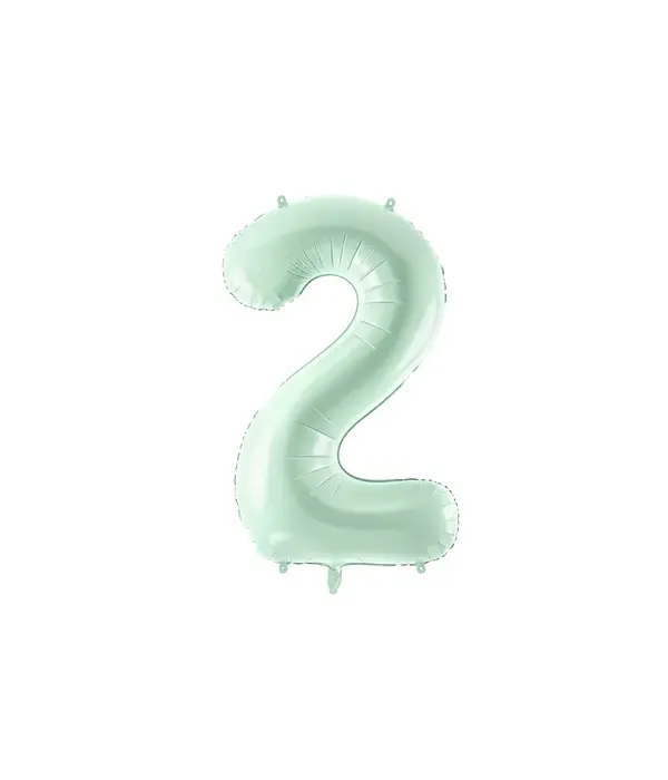 Cijferballon Lichtgroen 2 (72cm)