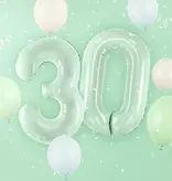 Cijferballon Lichtgroen 3 (72cm)