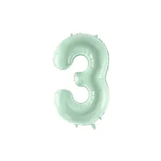 Cijferballon Lichtgroen 3 (72cm)