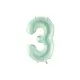 Cijferballon Lichtgroen 3 (72cm)