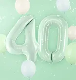 Cijferballon Lichtgroen 4 (72cm)