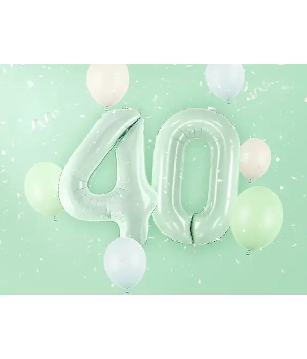 Cijferballon Lichtgroen 4 (72cm)