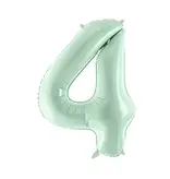 Cijferballon Lichtgroen 4 (72cm)
