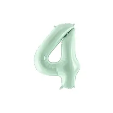 Cijferballon Lichtgroen 4 (72cm)