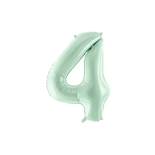 Cijferballon Lichtgroen 4 (72cm)