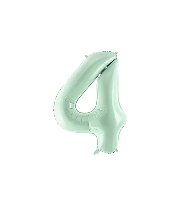 Cijferballon Lichtgroen 4 (72cm)