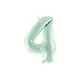 Cijferballon Lichtgroen 4 (72cm)