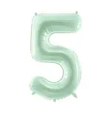 Cijferballon Lichtgroen 5 (72cm)