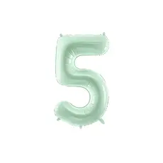 Cijferballon Lichtgroen 5 (72cm)
