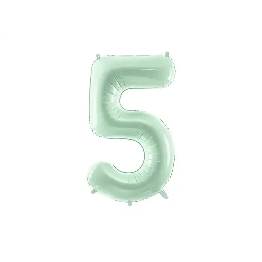 Cijferballon Lichtgroen 5 (72cm)