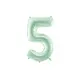 Cijferballon Lichtgroen 5 (72cm)