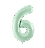 Cijferballon Lichtgroen 6 (72cm)