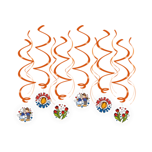 Hangdecoratie Swirl Welkom Thuis Cartoon Holland (12st)