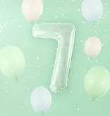 Cijferballon Lichtgroen 7 (72cm)