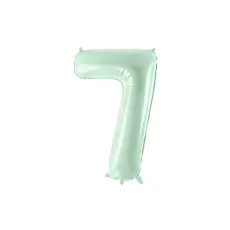 Cijferballon Lichtgroen 7 (72cm)