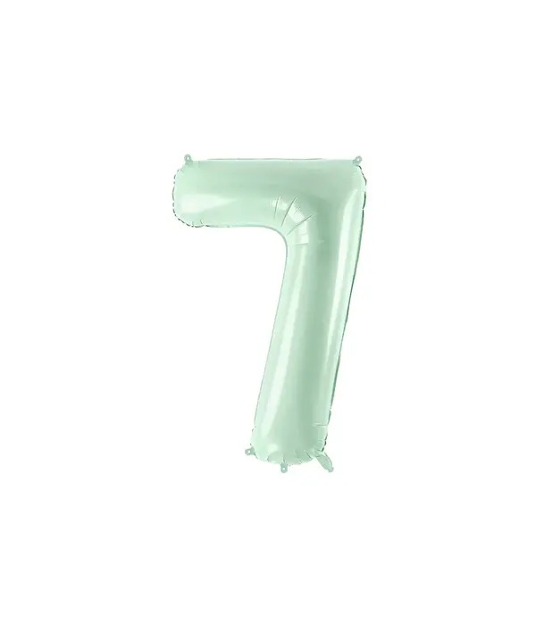 Cijferballon Lichtgroen 7 (72cm)