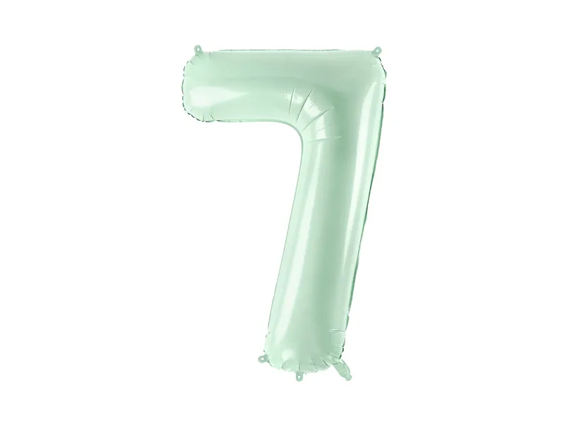 Cijferballon Lichtgroen 7 (72cm) afbeelding