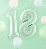 Cijferballon Lichtgroen 8 (72cm)