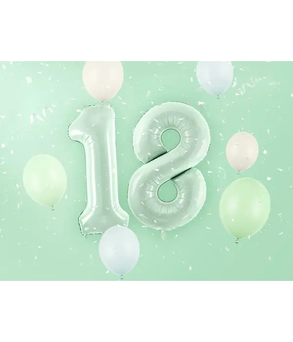 Cijferballon Lichtgroen 8 (72cm)