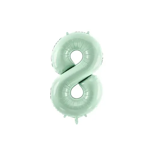 Cijferballon Lichtgroen 8 (72cm)