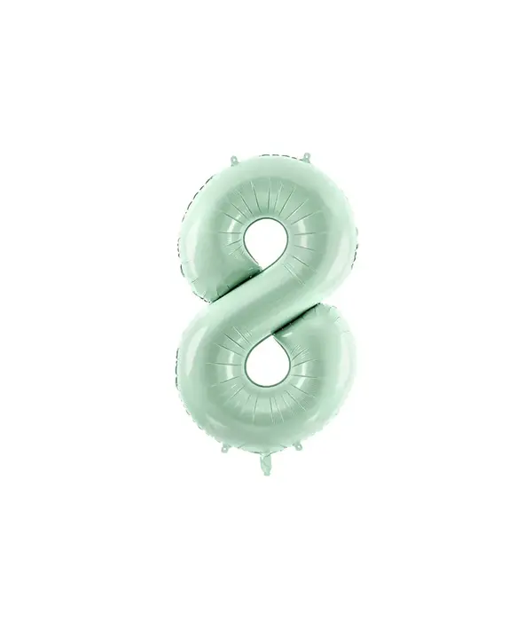 Cijferballon Lichtgroen 8 (72cm)