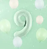 Cijferballon Lichtgroen 9 (72cm)