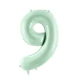 Cijferballon Lichtgroen 9 (72cm)