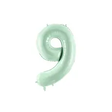 Cijferballon Lichtgroen 9 (72cm)