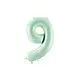 Cijferballon Lichtgroen 9 (72cm)