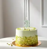Verjaardagskaars Cijfer 3 Lichtgroen (6cm)