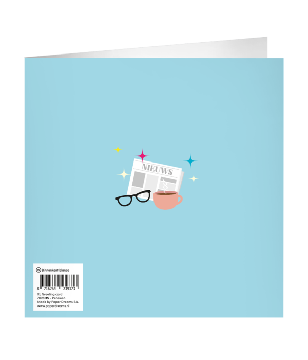 XL Wenskaart Geniet van je Pensioen Cartoon