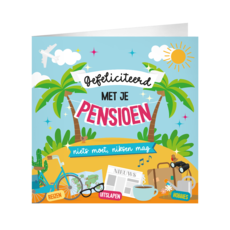XL Wenskaart Geniet van je Pensioen Cartoon