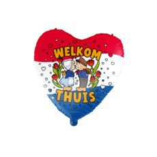 Folieballon Welkom Thuis Hart Cartoon Holland (60cm)
