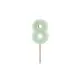 Verjaardagskaars Cijfer 8 Lichtgroen (6cm)