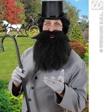 Baard en snor Holbewoner zwart