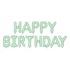 Happy Birthday Ballonnen set Lichtgroen