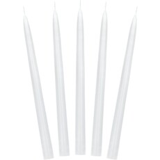 Dinerkaarsen Wit Mat 24cm (10st)