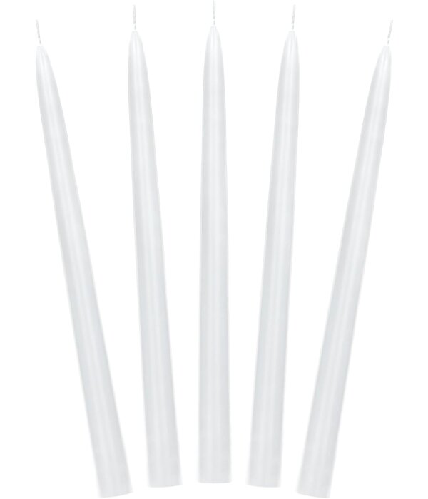 Dinerkaarsen Wit Mat 24cm (10st)