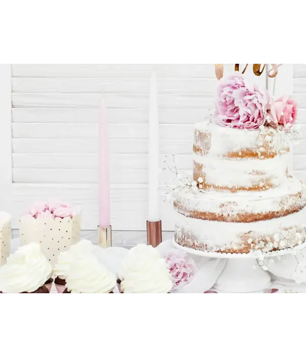 Dinerkaarsen Wit Mat 24cm (10st)