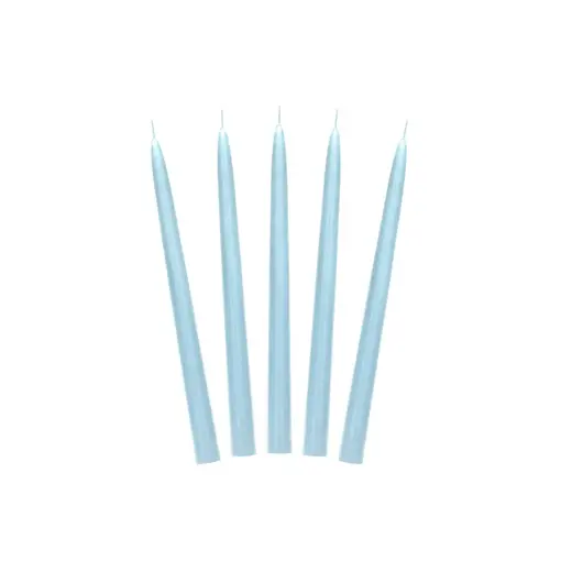 Dinerkaarsen Hemelsblauw Mat 24cm (10st)