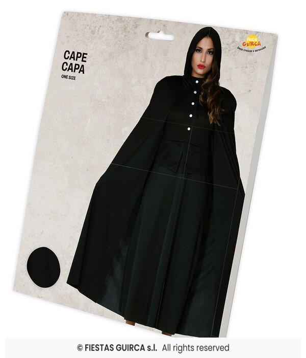 Zwarte Cape Halloween Budget met Capuchon