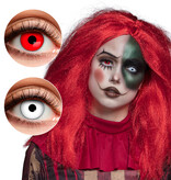 Duo 3-Maandslenzen Creepy Clown Rood en Wit